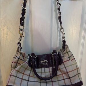 checkered coach bag